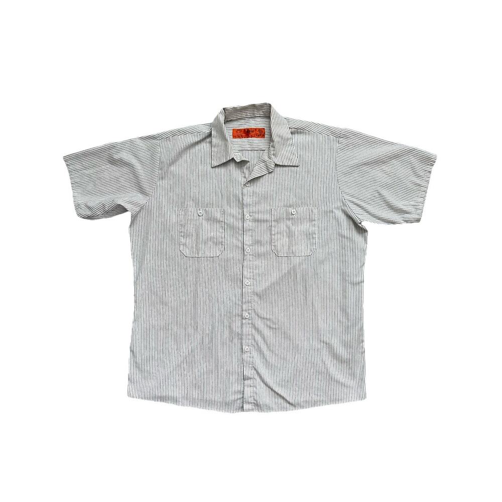 Red Kap Men's Vintage Performance Tech 2 Piece Lined Collar, Short-Sleeve Shirt